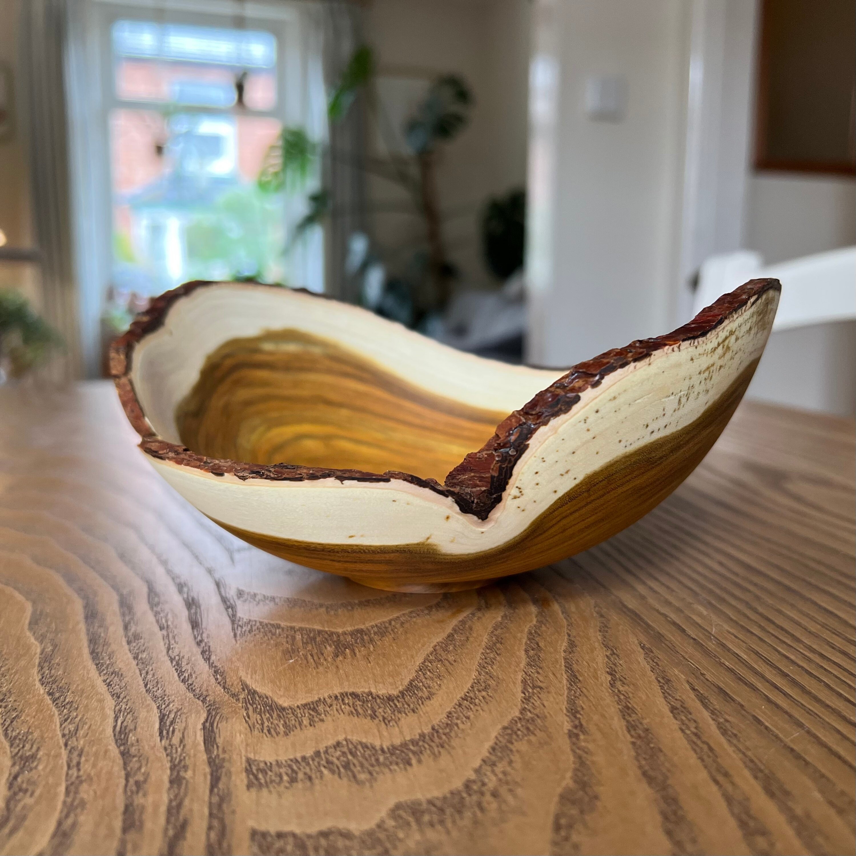 Live Edge Woodturned Bowl, Smoke Tree - Etsy