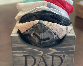 Hat Storage | Hat Box | Baseball Hat Box | Baseball Cap Storage | Father's Day Present | Birthday Present | Hat Bin | Personalized Gifts