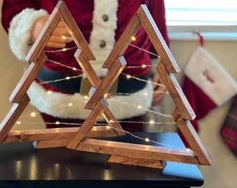 Wooden Christmas Tree | Christmas Decorations | Wooden Tabletop Christmas Tree Decorations