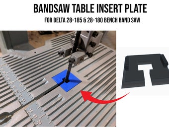 Bandsaw Table Insert Plate for Delta 28-185 & 28-180 - Bench Band Saw