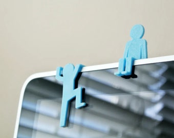 Desk Decor Set - Office decor - Office Desk Accessories - Office Decor - Cubicle Decor -Sitting Person - Coworker Gift - Desk Gag