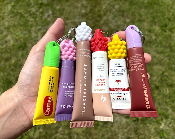 Lip-ToGo, Lipbalm Keychain Cap, Keyring Included, Avoid Loosing your Lipbalm, Universal with the most Popular Lipbalm Brands!