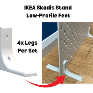 Feet Stand Low-Profile Compatible with Ikea Skadis -Space-Saving and  Sturdy Solution for Your Workspace