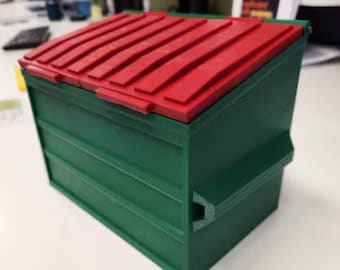 Mini Dumpster STL File -3D Print for Office - Stackable - STL file - Digital file - Commercial License!