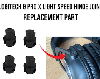 Reparación de auriculares. Piezas de repuesto de bisagras de plástico compatibles con los auriculares Logitech G Pro X / Juego de 4 piezas.