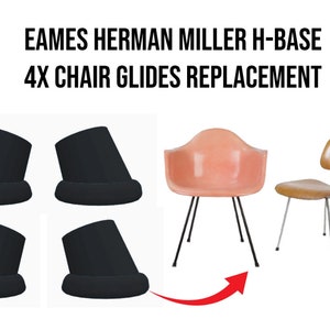 Eames Herman Miller H-Base Furniture Feet 4x Chair Glides Replacement
