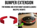 Bumper Extension for Roomba and Other Robot Vacuum Cleaners - Multiple Height-2 Peices