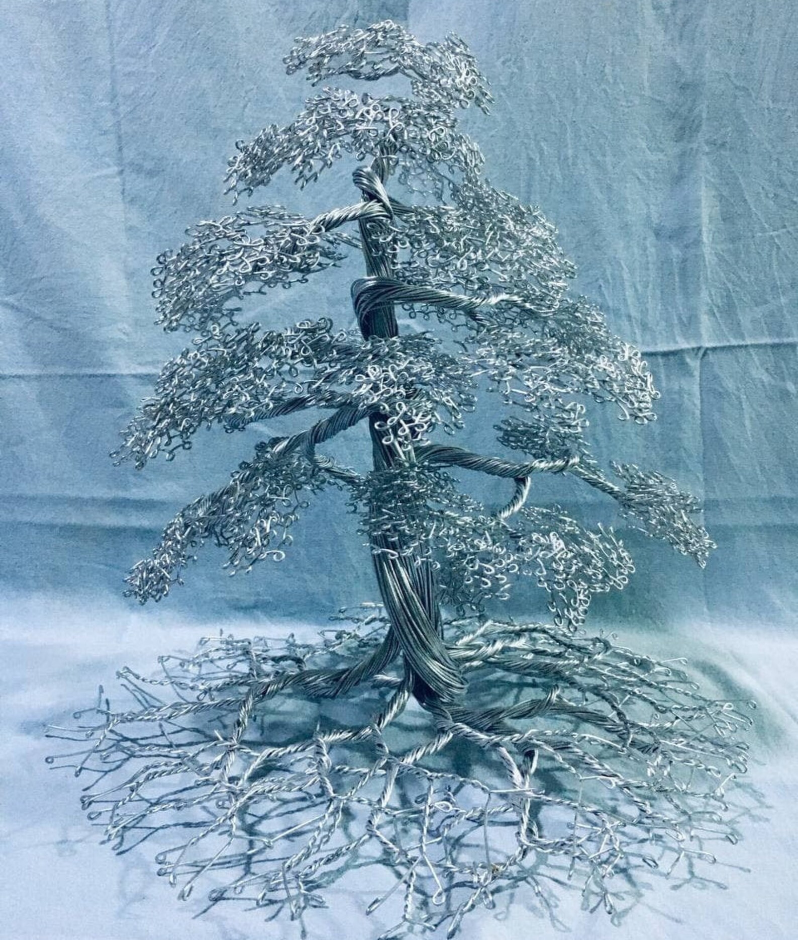 Bonsai Baum Original Kunstwerk Draht Skulptur Home Dekor Basis Etsy