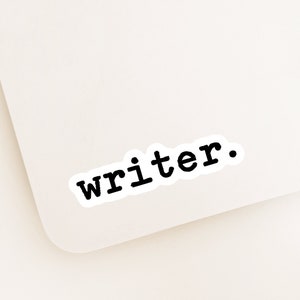 Writer Sticker, Typewriter Sticker, Gifts for Writers, Writing Sticker, Author Sticker, Writer Laptop Sticker, Water Bottle Sticker