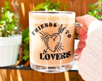Bookish Friends to Lovers Mug, Romance Book Trope Mugs for Readers, Book Lover Gifts