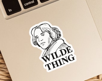 Oscar Wilde Sticker, Wilde Thing Bookish Sticker for Kindle, Classic Literature, Bookish Vinyl Decals, English Major Gifts