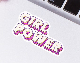 Girl Power Sticker for Kindle and E-Readers, Strong Female Protagonist, Femme Empowerment Laptop Stickers