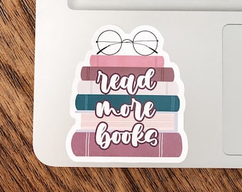 Read More Books Sticker for Kindle, Bookish Stickers for Readers, Gift for Book Lovers