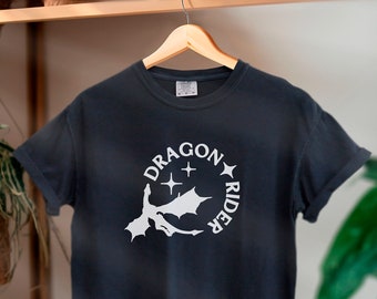 Dragon Rider T-Shirt, Fantasy Reader Gifts, Dragon Comfort Colors® Shirt, Bookish Shirt for Book Lovers, Romantasy Tee