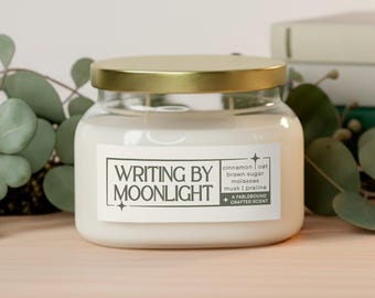 Writing by Moonlight Writer Candle, Cozy Author Candle for Writing Desk, Gift for Writers and Authors