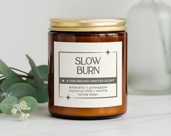 Slow Burn Romance Trope Candle, Gifts for Readers, Book Lover Candles, Bookish Themed Candles