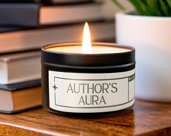 Candle for Writers, Author's Aura Candle for Writer's Desk, Gift for Author, Bets Selling Author Gifts for Her, Writing Candles