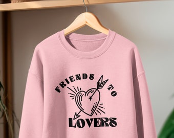 Friends to Lovers Book Trope Sweatshirt, Romance Reader Bookish Crewnecks, Gifts for Book Lover