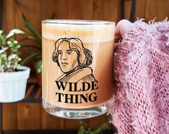 Oscar Wilde Coffee Cup, Bookish Glass Mugs, Funny Book-Themed Gifts, Classic Literature Reader Gift