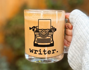 Typewriter Mug, Gift for Writers,  Writer Coffee Cup, Author Mug Gift, Vintage Typewriter Gifts, Bookish Gift for Novelist