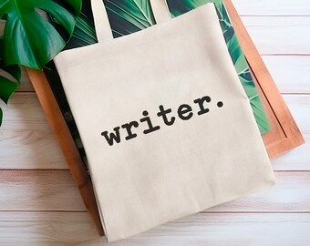 Writer Tote Bag, Gift for Author and Writers, Best Selling Author Canvas Market Bag, FB004