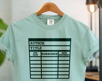 Library Card T-Shirt for Reader, Bookish Comfort Colors® Shirt for Librarian, Gifts for Book Lovers