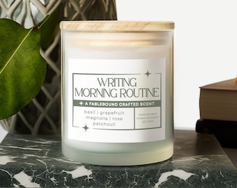 Writing Morning Routine Candle, Gift for Writers and Authors, Writing Desk Candle, Gift for Writers