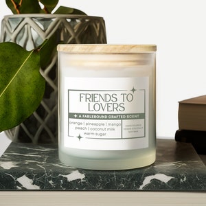 Friends to Lovers Bookish Candle, Book Trope Candle for Readers, Bookish Gifts for Readers, Candles for Romance Reader, Gift for Book Lovers