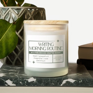 Writing Morning Routine Candle, Writer Candles, Gift for New Published Author, Writing Desk Candle, Gift for Writers, Author Candles
