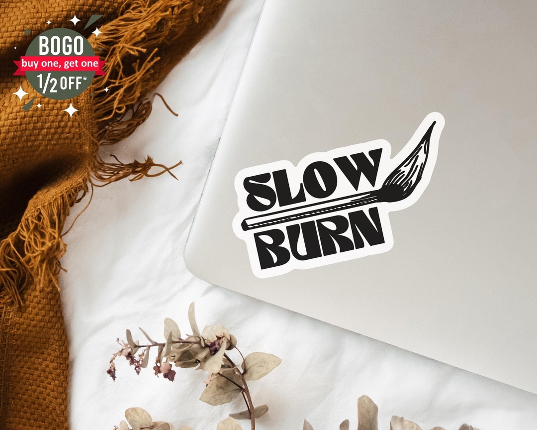 Slow Burn Romance Trope Sticker, Bookish Stickers for Kindle, Romance ...