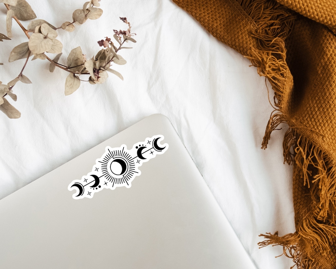 Moon Phase Sticker, Fantasy Book Stickers for Kindle, Crescent Moon