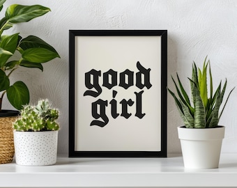 Good Girl Poster, Book Lover Gift for Dark Romance Reader, Like a Good Girl, Bookish Gifts for Smut Readers, FB005