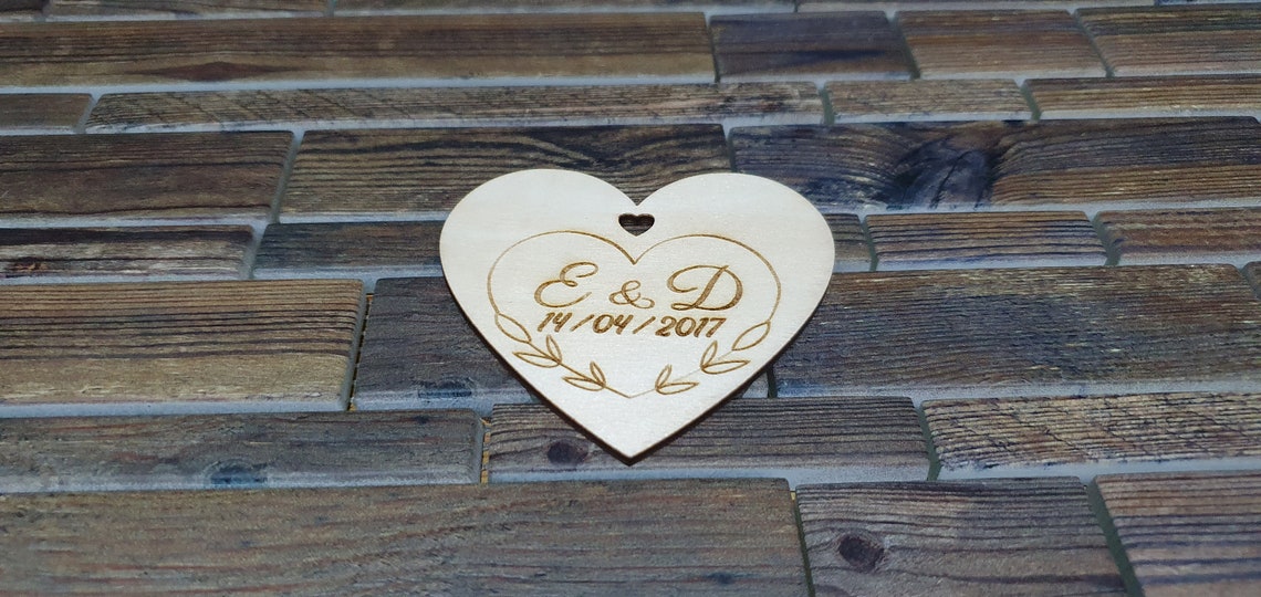 Personalized Heart shaped wooden Etsy