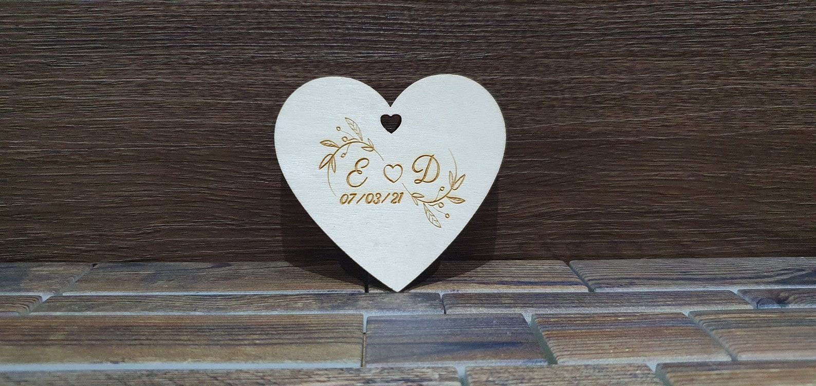 Personalized Heart shaped wooden Etsy