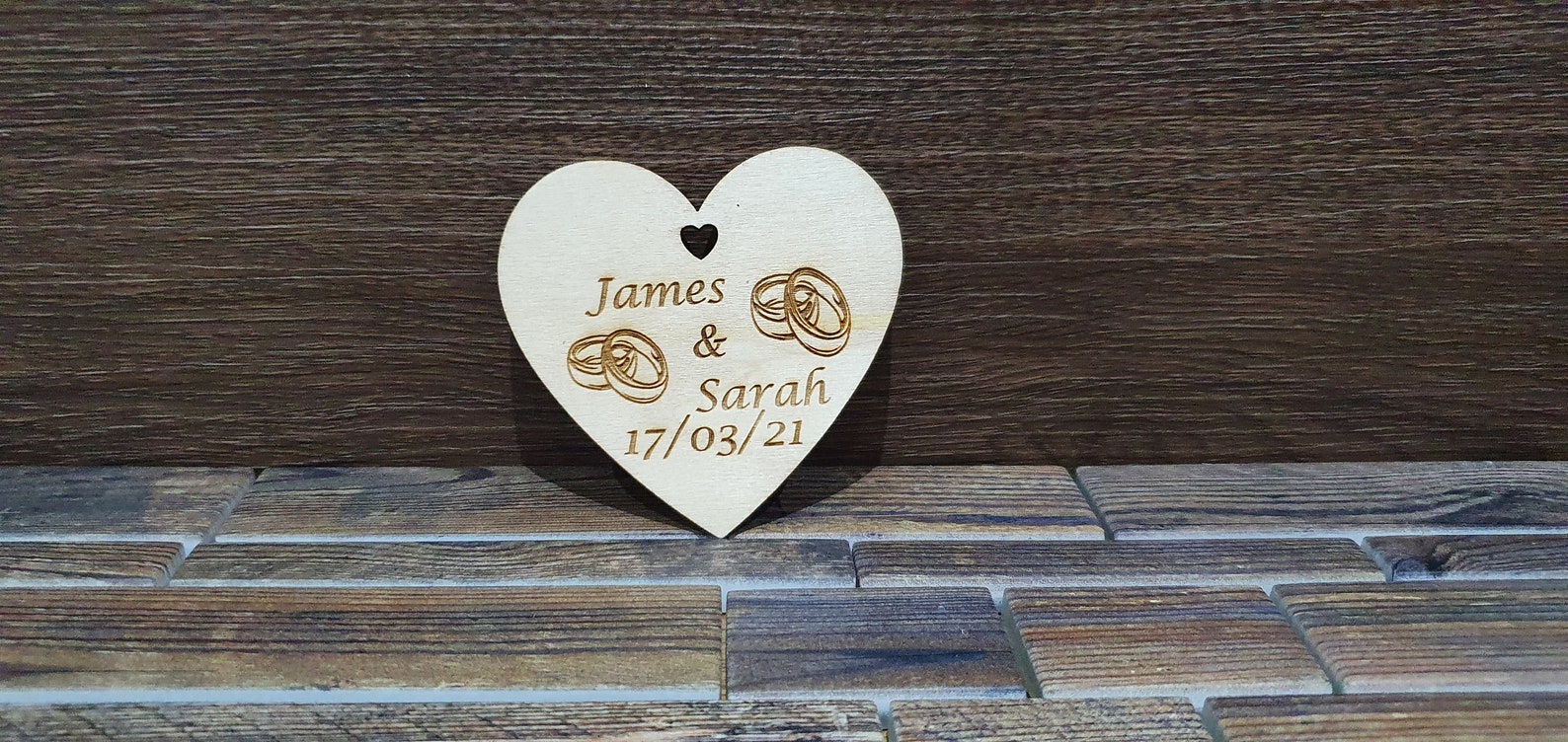 Personalized Heart shaped wooden Etsy