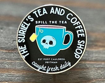 Final Day 6/30  - LAST CHANCE! Acotar Suriel's Tea Shop Enamel Pin - Officially Licensed SJM Merchandise - Discontinuing