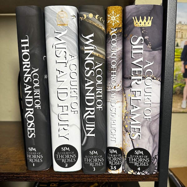 ACOTAR Dust Jacket Set (BLACK OOAK Set) Officially Licensed (not quite perfect)