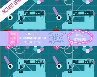 Let's Quilt Seamless File - Sewing Machine Pattern (Digital Download)