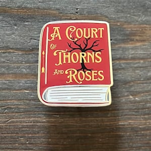 Enamel Pin A Court of Thorns and Roses Book Enamel Pin -  (ACOTAR book 1) Officially Licensed SJM Merchandise Bookish Pin