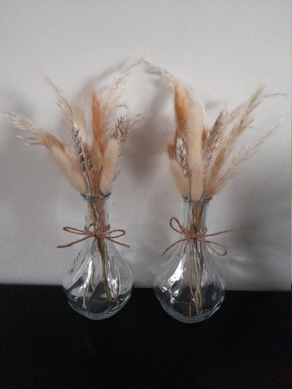 Dried Flowers in Vases Set Etsy