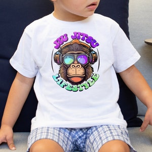 Jiu Jitsu Lifestyle Toddler Short Sleeve BJJ Tee - Music Monkey