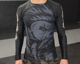 Men's Jiu Jitsu Competitor Rash Guard For BJJ - Gorilla Tap or Snap