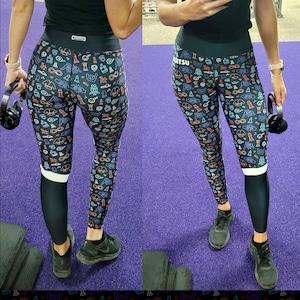 Bjj Icons Women’s Athletic Leggings & Jiu-Jitsu Spats – Black