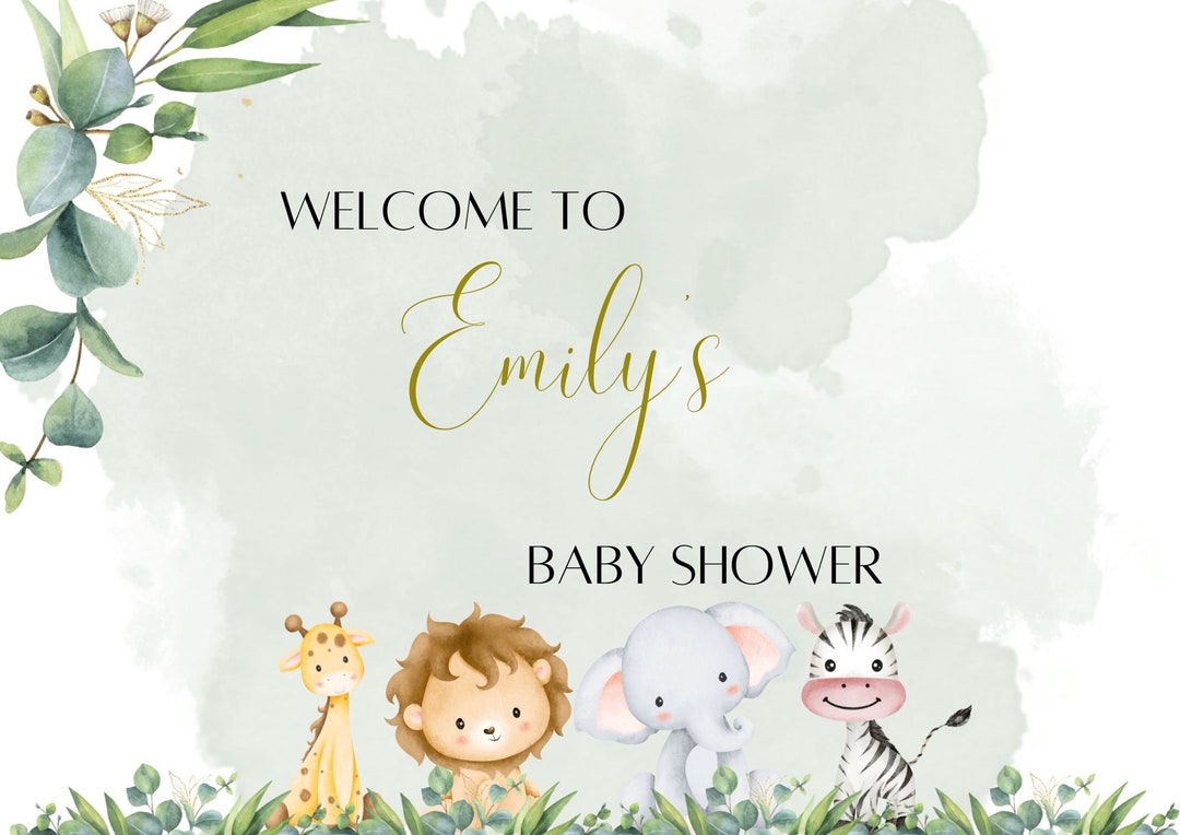 A3 Baby Shower Welcome Sign Printable Baby Shower Sign - Etsy