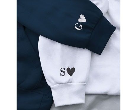Matching Couple Hoodie Embroidered Roman Numeral Sweatshirt - Etsy