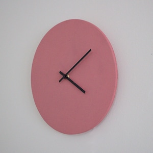 MINIMALISTA powder pink clock, Fully customizable silent clock Minimalist decoration modern contemporary art handmade