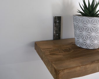 Omgekeerde stalen muurbeugel voor plank in industriële stijl, aanpasbaar formaat, vintage loftdecor