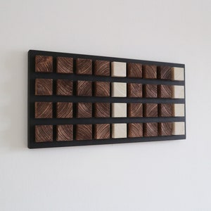 Wall decoration sound diffuser &quot;simplicity&quot; small model - modern decor contemporary art in natural wood French craftsmanship