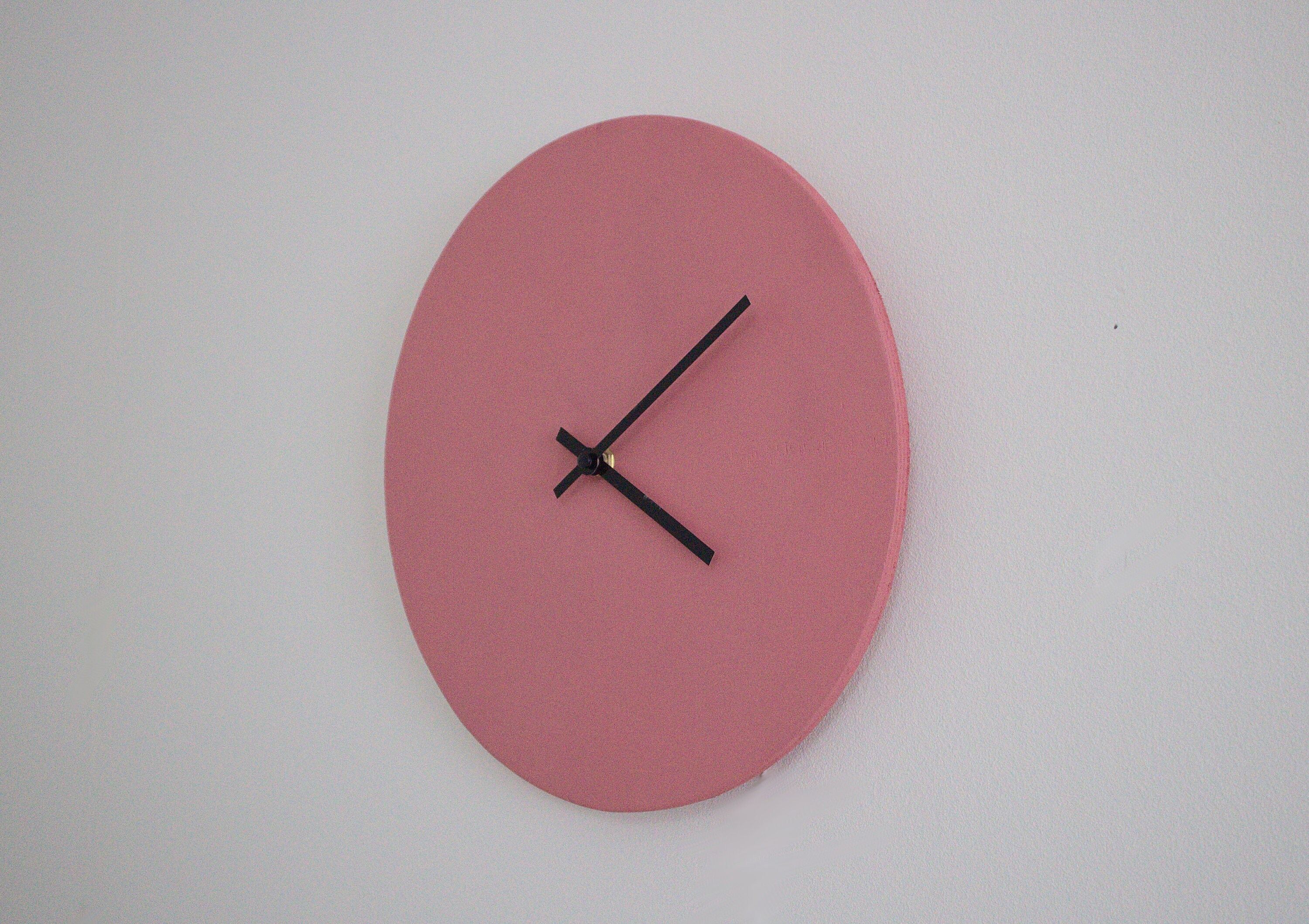 Horloge Minimalista Rose Poudré, Horloge Silencieuse Entièrement Personnalisable Décoration Minimali