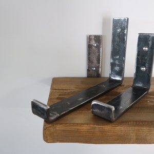 Steel wall bracket for industrial style shelf, Customizable size, vintage loft decor